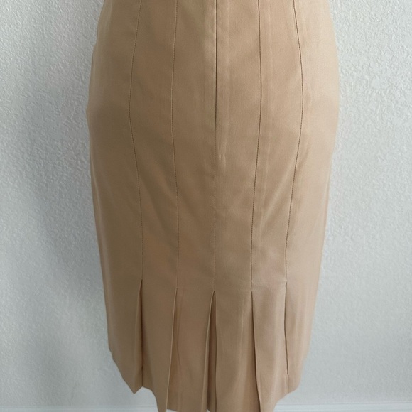 Ann Taylor Classic Tan Midi Skirt - Picture 2 of 5